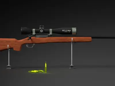 Sniper M24 SWS Free low-poly 3D model