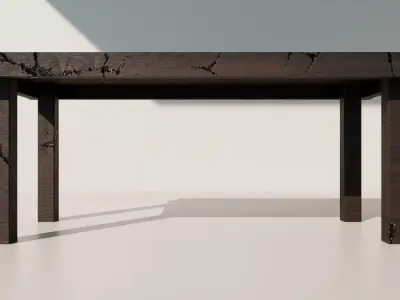 Old Table Low-poly 3D model
