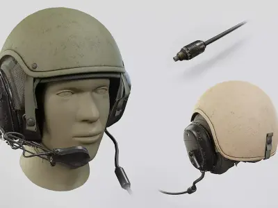 Gentex CVC - Combat Vehicle Crewman Helmet  Low-poly 3D model