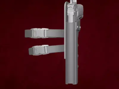 Long Slide Desert Eagle STL Files For Action Figures 3D print model