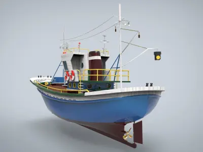 fishing ship 3D model buy