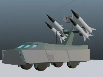 AAA 13c Missile Tower Low-poly 3D model