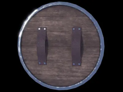 lowpoly Viking Style Shield 3D model Low-poly 3D model