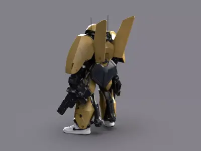 Night City Armored Special Police Squad 3D model