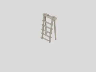 Fantasy Wooden Siege Ladder for 3D print 3D model