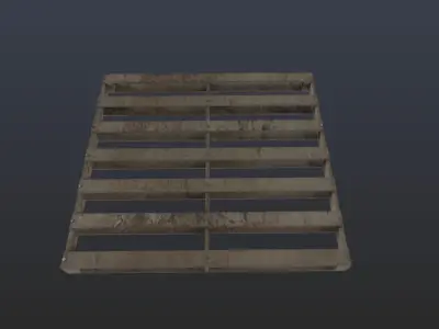 PBR Wooden Pallet Low-poly 3D model