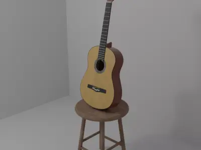 Guitar - Hofner CS7 Free 3D model