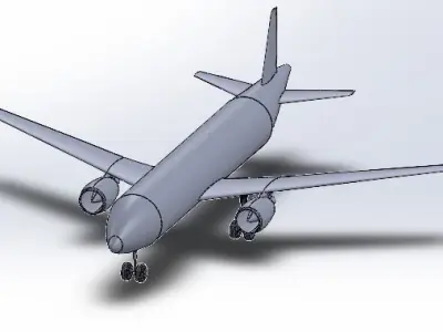 B747 model with details and GE engine  3D model