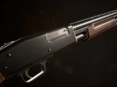 Mossberg 500 Shotgun Low-poly 3D model