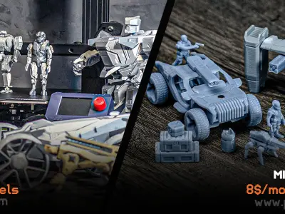 Mech T1 miniature Free 3D print model