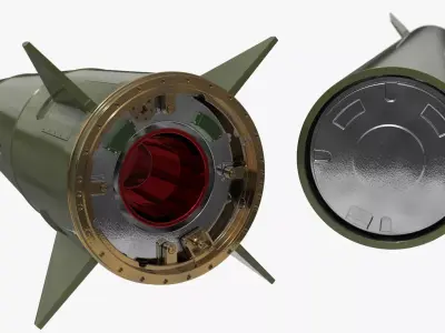 Guided Hypersonic Strike Missile Green 3D model