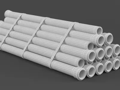 Plastic Pipe 3D model
