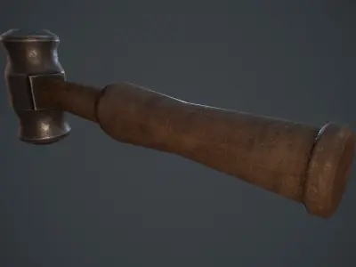 Set of blacksmith hammers Free low-poly 3D model