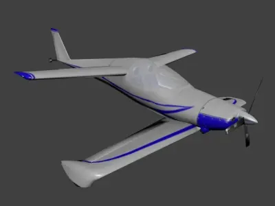 Quickie 2 airplane Free low-poly 3D model