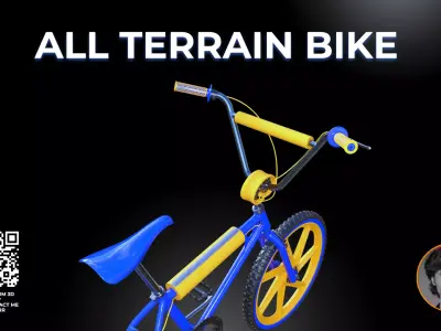 All-Terrain BMX Bicycle 3D Model - Stunt Bike 3D model