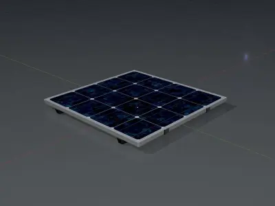 Solar module version 3 2x2m without stand 3D Model Pack