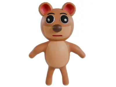 3D model of a cartoon bear Free 3D model