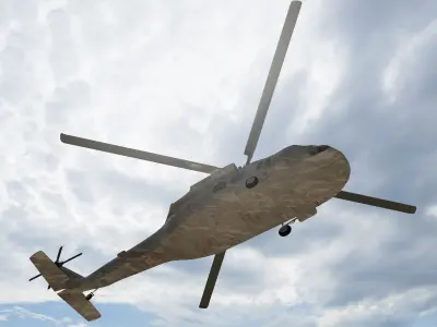 Sikorsky aircraft uh-60a black hawks 3D model
