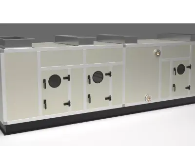 Industrial Air Handling Unit AHU with Detailed Interior 3D model