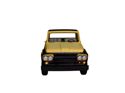Early Vintage Flatbed Pickup Truck Antique Historical Vehicle 03 3D model