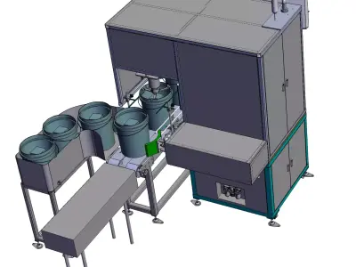 BP 20L Industrial Oil Drum Automated Inspection Line 3D model
