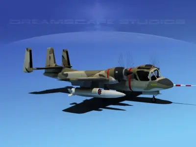 Grumman OV-1D Mohawk V10 3D model
