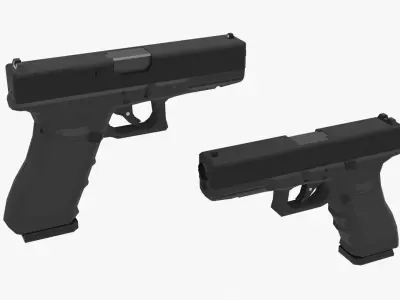 Glock Low-poly Low-poly 3D model
