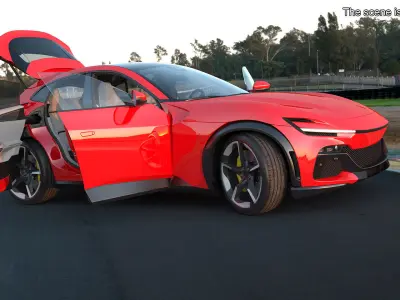 Ultimate Crossover Racing Car Red 3D model