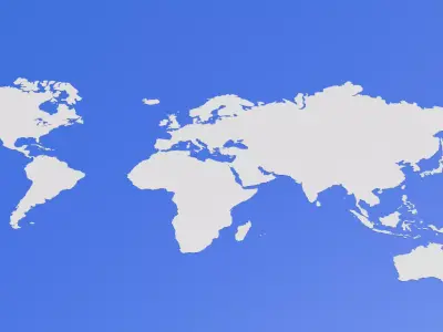 3DWorldMap Free low-poly 3D model