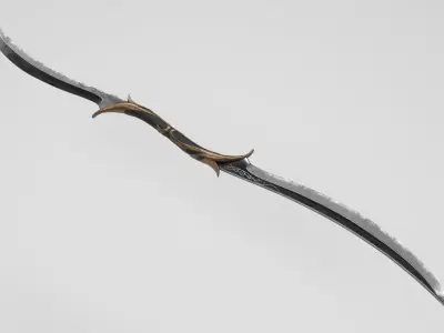 Two Blade Ancient Sword 3D model
