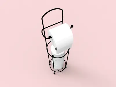 Toilet Paper Holder Stand 3D model