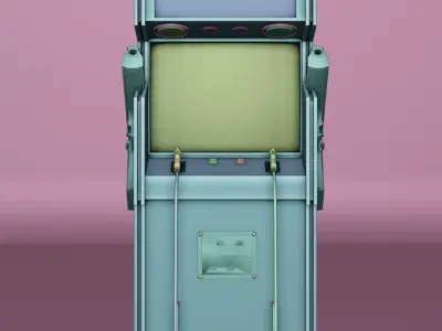 zombie shooting game machine Low-poly 3D model