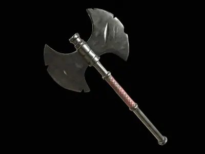 War axe pack Low-poly 3D model