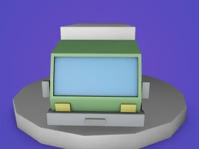 Low Poly Truck Low-poly 3D model buy