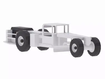 Grader Construction AARD Simplified Low-poly 3D model