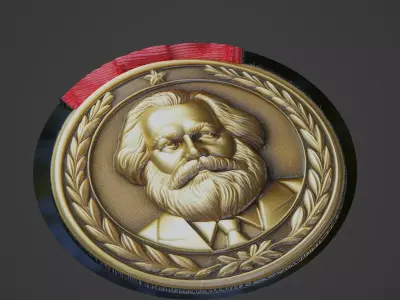 Karl Marx Medallion 3D print model