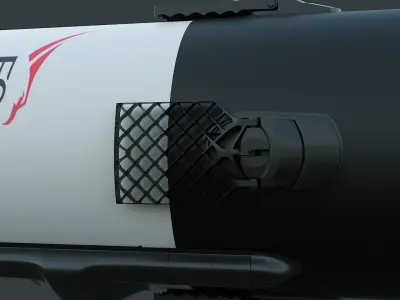 Space rocket Free 3D model