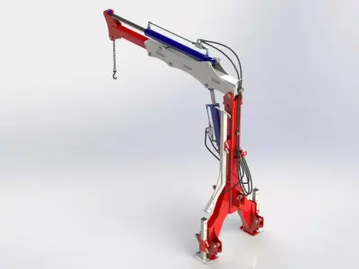 WG 0004 - Mounted crane 1000 kg 3D model