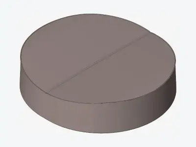 Furniture - Pouf - Contemporary - Number - Oval Large Low-poly 3D model