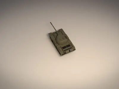 Low Poly Tank 06 3D model
