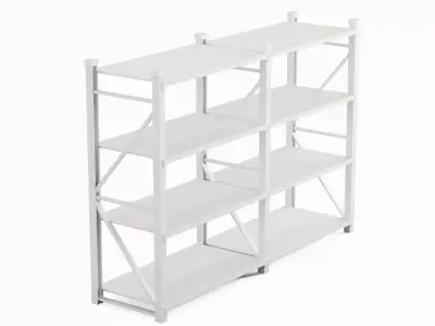 Steel Shelf Set Low-poly 3D model