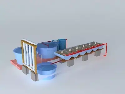 Aquaponics system  3D model