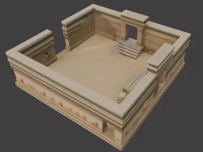 Ancient Egyptian Ritual Courtyard 3D Environment Analysis 3D model buy