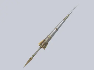 Fantasy lance Low-poly 3D model