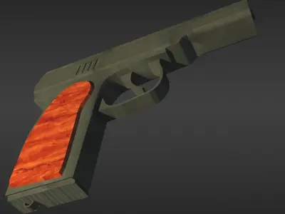 Pistol gun Low-poly 3D model buy
