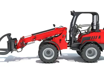Telehandler Forklift 3D model buy