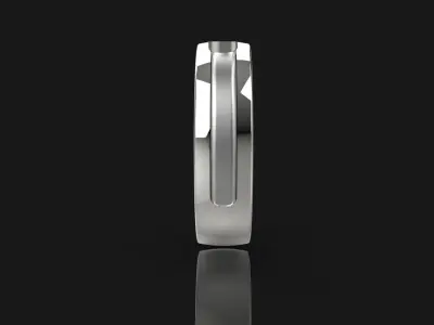 3D Model- Dual-Part Baby Footprint Ring - 3D print model  3D print model
