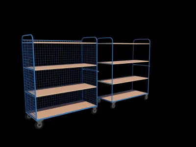 Industrial shelve 3D model