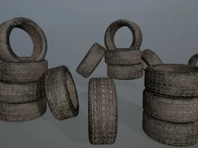 tire 1 tyres Low-poly 3D model