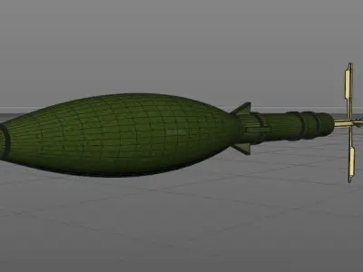 RPG Rocket Low-poly 3D model